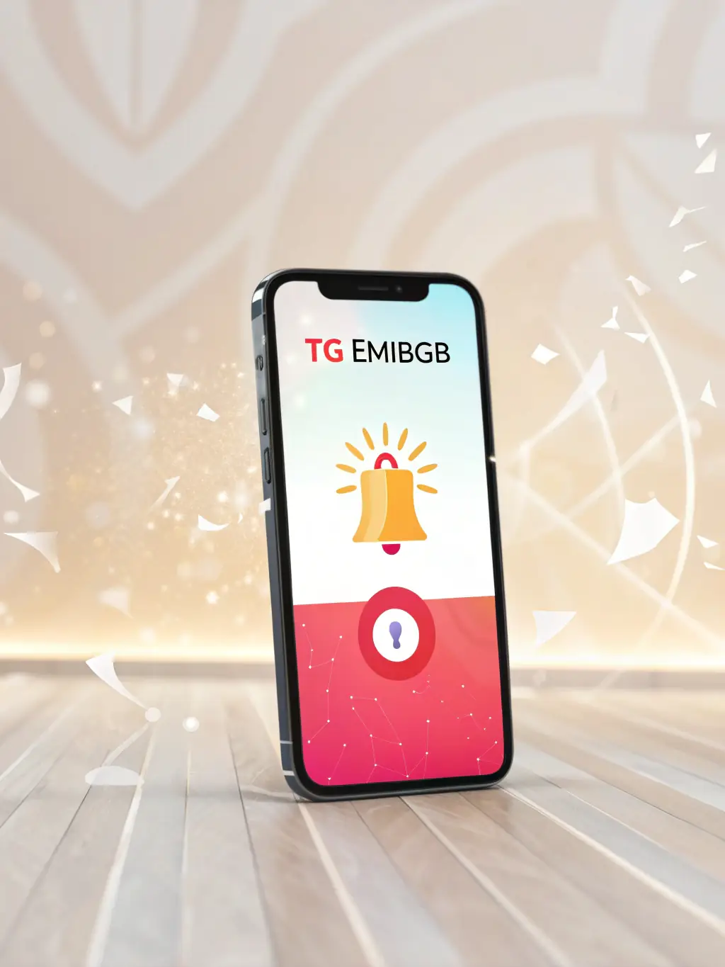 A smartphone displaying a push notification from the 59brl bet app, advertising an exclusive promotion or bonus offer.