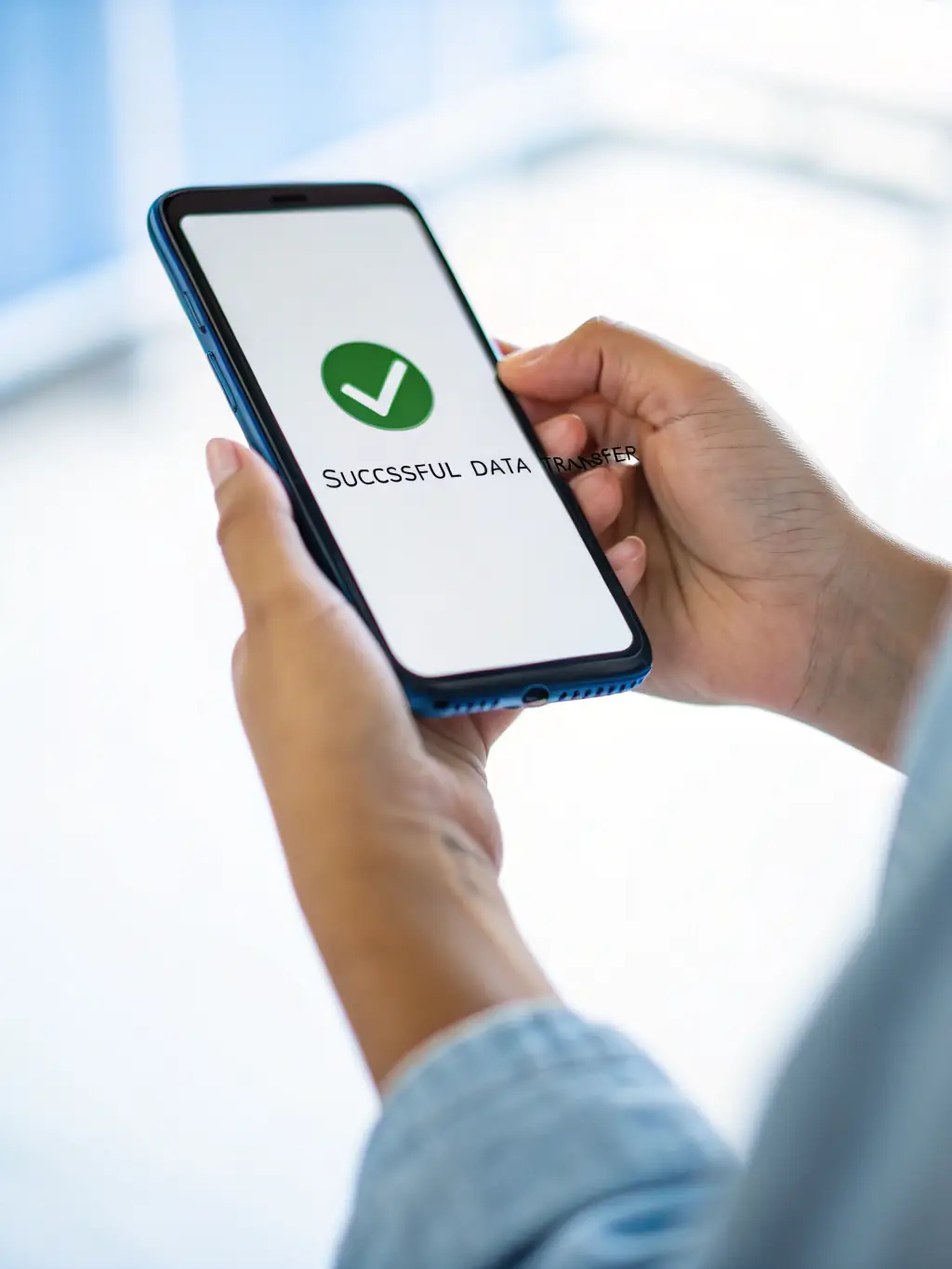 A mobile phone showing a secure transaction confirmation screen within the 59brl bet app, emphasizing data protection.