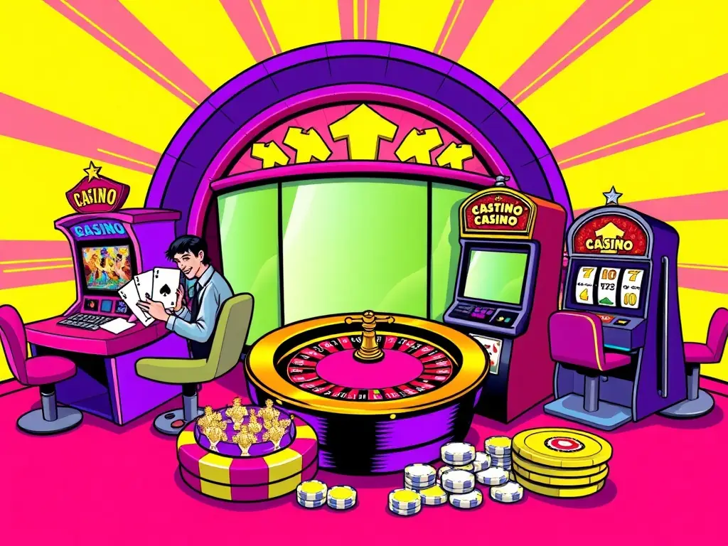 An image featuring a selection of popular casino games, such as slots, roulette, and blackjack, highlighting the variety and immersive experience available on the 59brl bet platform.